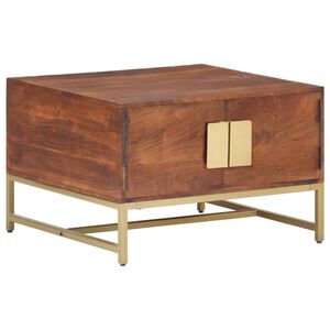 vidaXL m&eacute;zbarna t&ouml;m&ouml;r ak&aacute;cfa doh&aacute;nyz&oacute;asztal 67 x 67 x 45 cm