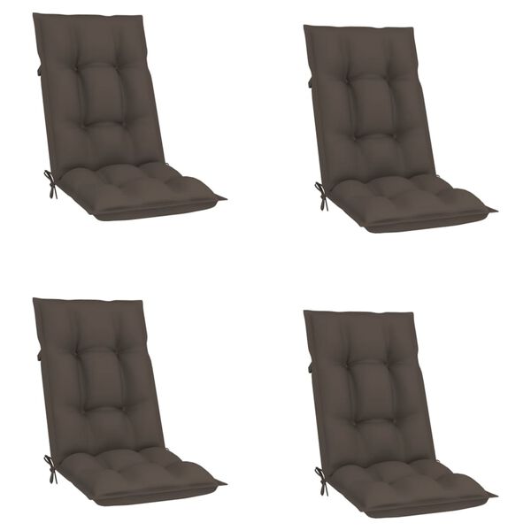 vidaXL 4 db d&ouml;nthető t&ouml;m&ouml;r t&iacute;kfa kerti sz&eacute;k p&aacute;rn&aacute;val