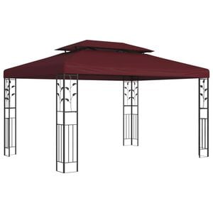 vidaXL Pavilon 3,97 x 2,96 x 2,68 m Bord&oacute; Poli&eacute;szter &eacute;s ac&eacute;l