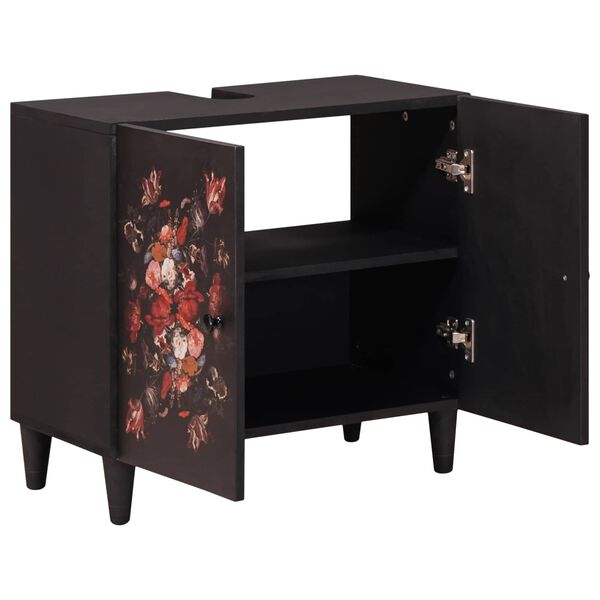 vidaXL Mosd&oacute;kagyl&oacute; szekr&eacute;ny Soksz&iacute;nű 62 x 33 x 58 cm T&ouml;m&ouml;r Mang&oacute;f&aacute;t