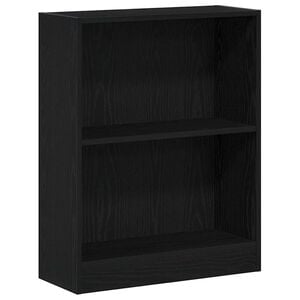 vidaXL K&ouml;nyvespolc 60 x 24 x 76 cm Szerelt Fa Fekete t&ouml;lgy