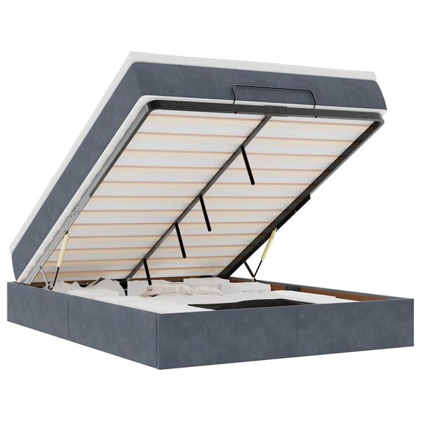 vidaXL Ottom&aacute;n &aacute;gykeret matraccal s&ouml;t&eacute;tsz&uuml;rke 140x200cm b&aacute;rsony