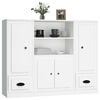 vidaXL 3 db fehér szerelt fa magasszekrény