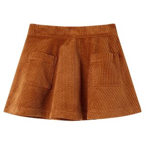 Gyerek szoknya zsebekkel Corduroy Cognac 92
