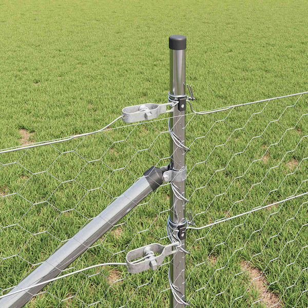 vidaXL Ker&iacute;t&eacute;soszlop Ez&uuml;st 25 x 0,4 m (50 mm h&aacute;l&oacute;) Ac&eacute;l