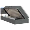 vidaXL LED t&aacute;rol&oacute;s &aacute;gy matraccal S&ouml;t&eacute;tsz&uuml;rke 90 x 200 cm Sz&ouml;vet