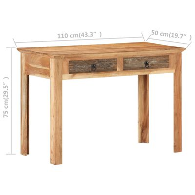 vidaXL tömör újrahasznosított fa asztal 110 x 50 x 75 cm