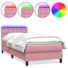 vidaXL r&oacute;zsasz&iacute;n b&aacute;rsony rug&oacute;s &eacute;s LED-es &aacute;gy matraccal 90x210 cm