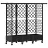 vidaXL Magas&iacute;tott &Aacute;gy Trellis-szel &eacute;s Tetővel Fekete 164 x 40 x 127 cm