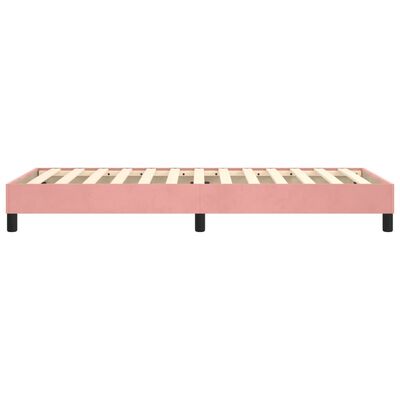vidaXL rózsaszín bársony ágykeret 100x200 cm