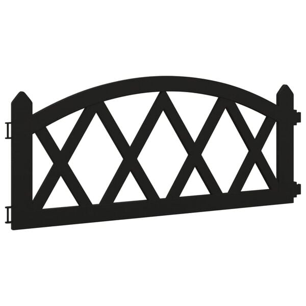 vidaXL 17 db fekete polipropil&eacute;n gyepszeg&eacute;ly 10 m