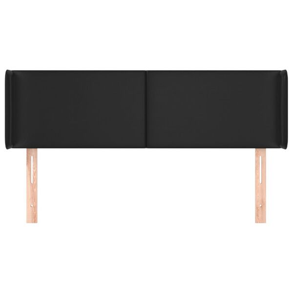 vidaXL fekete műbőr sz&aacute;rnyas fejt&aacute;mla 147x16x78/88 cm