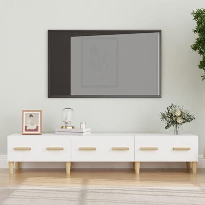 vidaXL fehér szerelt fa TV-szekrény 150 x 34,5 x 30 cm