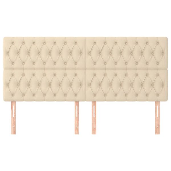 vidaXL kr&eacute;msz&iacute;nű sz&ouml;vet fejt&aacute;mla 200 x 7 x 118/128 cm