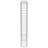 vidaXL horganyzott acél gabion fal fedéllel 100 x 20 x 150 cm