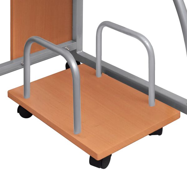 vidaXL barna szerelt fa sz&aacute;m&iacute;t&oacute;g&eacute;pasztal 110 x 52 x 88,5 cm