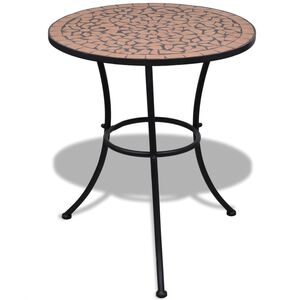 vidaXL terrakotta mozaik bisztr&oacute; asztal 60 cm