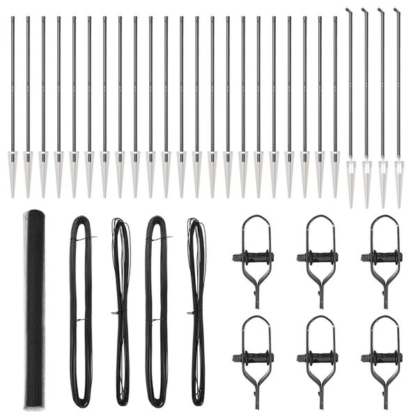 vidaXL Ker&iacute;t&eacute;soszlop Sz&uuml;rke 50 x 1,5 m (25 mm r&aacute;cs) Ac&eacute;l &eacute;s PVC