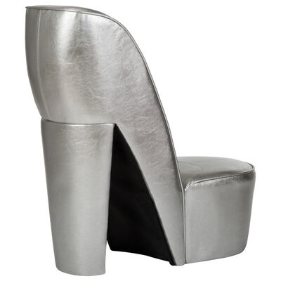 vidaXL ezüstszínű magas sarkú cipő formájú műbőr szék