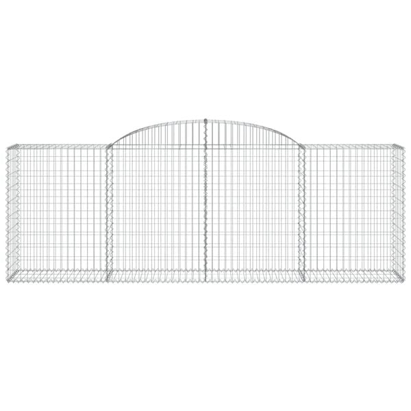 vidaXL 8 db &iacute;ves horganyzott vas gabion kos&aacute;r 300 x 50 x 100/120 cm