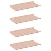 vidaXL Lebegő polc 4 pcs R&oacute;zsasz&iacute;n 40 x 18 x 2,5 cm Ac&eacute;l