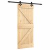 vidaXL Cs&uacute;sz&oacute; ajt&oacute; Term&eacute;szetes &eacute;s Fekete 85 x 210 cm Szil&aacute;rd Fenyőfa