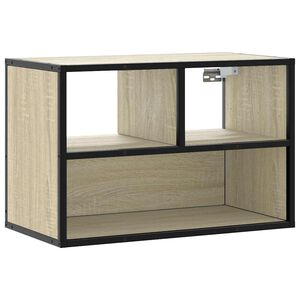vidaXL sonoma t&ouml;lgy sz&iacute;nű szerelt fa &eacute;s f&eacute;m TV-szekr&eacute;ny 60x31x39,5 cm