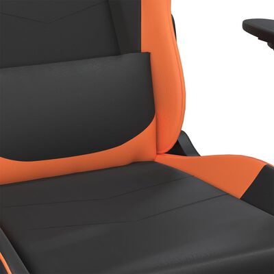 vidaXL fekete és narancssárga műbőr játékszék