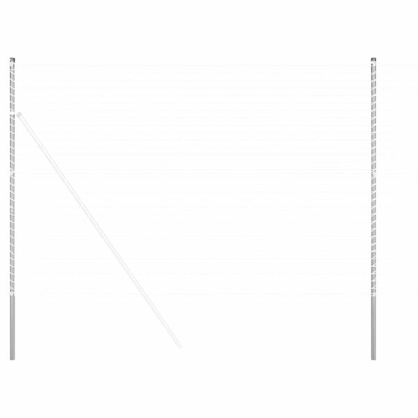 vidaXL Ker&iacute;t&eacute;soszlop 2 pcs Ez&uuml;st Porsz&oacute;rt Ac&eacute;l