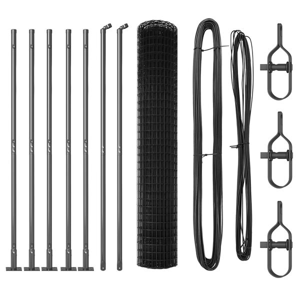 vidaXL Ker&iacute;t&eacute;s oszlopokkal Sz&uuml;rke 1,6 x 10 m Ac&eacute;l &eacute;s PVC