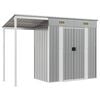 vidaXL vil&aacute;gossz&uuml;rke ac&eacute;l kerti f&eacute;szer meghosszabb&iacute;tott tetővel 277 x 107 x 181 cm
