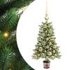 vidaXL Kar&aacute;csonyfa 150 LED-del &aacute;llv&aacute;nnyal Z&ouml;ld 65 cm PE