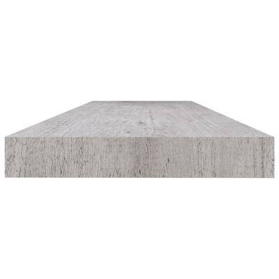 vidaXL 2 db betonszürke MDF lebegő fali polc 120 x 23,5 x 3,8 cm