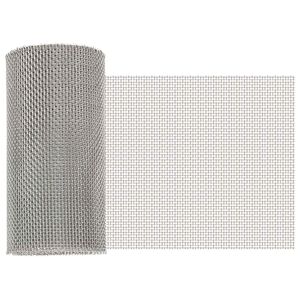 vidaXL H&aacute;l&oacute;s K&eacute;pernyő 20 x 200 cm 8 Mesh Rozsdamentes ac&eacute;l 201 Ez&uuml;st
