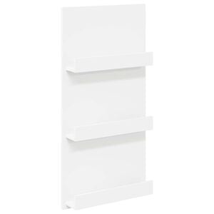 vidaXL Magazin &aacute;llv&aacute;ny polcokkal Feh&eacute;r 51 x 11 x 102 cm Faanyag