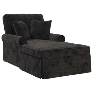 vidaXL Fotel Loungba Szokny&aacute;val p&aacute;rn&aacute;val Fekete 157 x 91 x 91 cm ARES