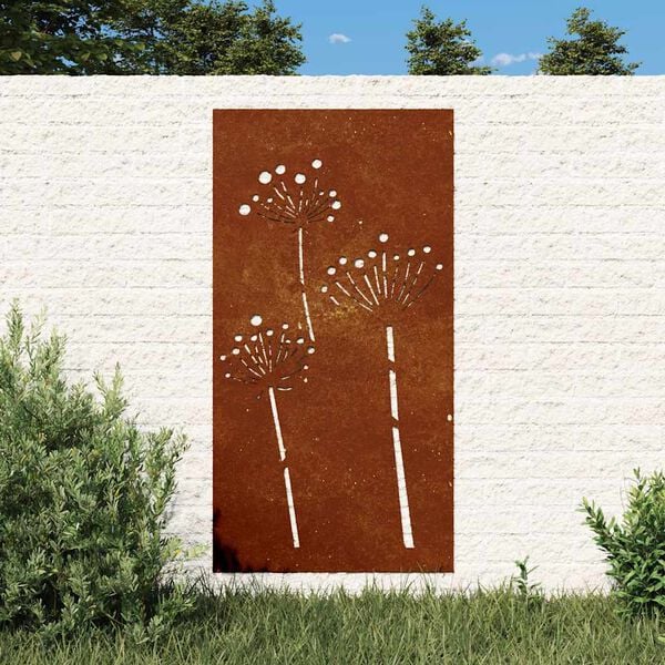 vidaXL vir&aacute;gmint&aacute;s corten ac&eacute;l kerti fald&iacute;sz 105 x 55 cm