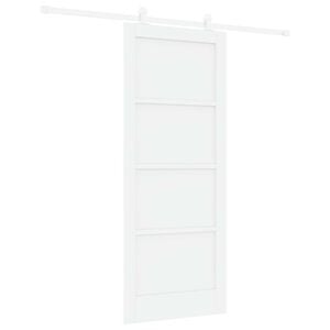 vidaXL Cs&uacute;sz&oacute; ajt&oacute; Feh&eacute;r 83 x 202 cm T&ouml;m&ouml;r Fenyőfa