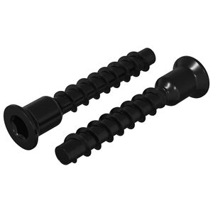 vidaXL Dug&oacute;s Fej Csavar 2 db Fekete 7 x 40 mm Vas