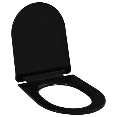 vidaXL fekete gyorsan szerelhető WC-ülőke lassan csukódó fedéllel