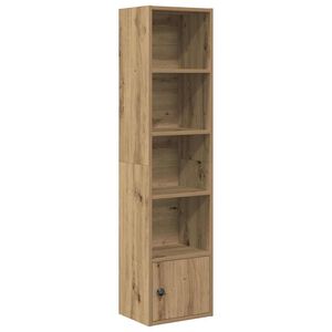 vidaXL k&eacute;zműves t&ouml;lgy sz&iacute;nű szerelt fa k&ouml;nyvespolc 31x24x127 cm