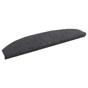 vidaXL &Ouml;ntapad&oacute;s l&eacute;pcsőszőnyegek 15 db 80 x 24,5 x 3,5 cm S&ouml;t&eacute;tsz&uuml;rke