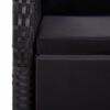 vidaXL 5 r&eacute;szes fekete kerti &eacute;tkezőgarnit&uacute;ra