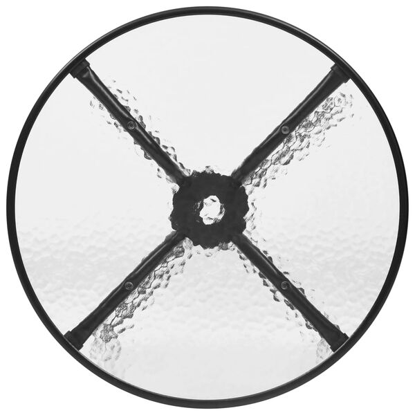 vidaXL 3 r&eacute;szes fekete kerti &eacute;tkezőgarnit&uacute;ra