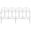 vidaXL 17 db fehér polipropilén gyepszegély 10 m