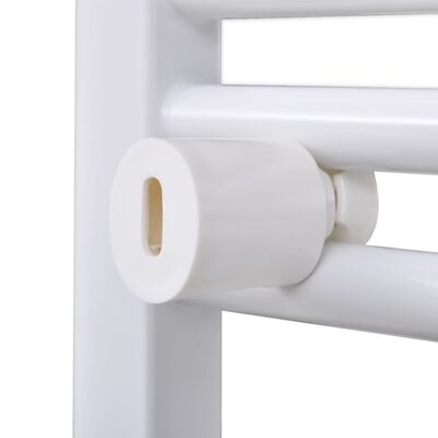 Fürdőszobai törölközőszárító radiátor központi fűtéssel oldalsó és középső csatlakozóval ívelt 480 x 480 mm