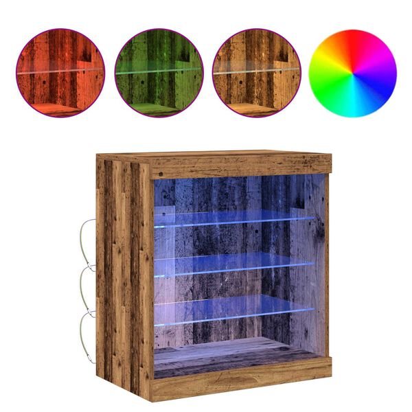 vidaXL LED t&aacute;lal&oacute; LED -es l&aacute;mp&aacute;kkal &Ouml;reg fa 60,5 x 37 x 67 cm Faanyag