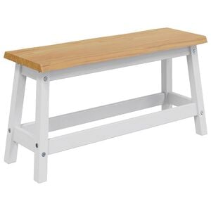VidaXL &Eacute;tkező pad EKAI Feh&eacute;r 91,5 x 29 x 45,5 cm T&ouml;m&ouml;r Fenyőfa