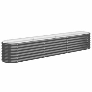 vidaXL antracitsz&uuml;rke horganyzott ac&eacute;l kerti magas&aacute;gy&aacute;s 224x40x36 cm