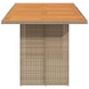 vidaXL b&eacute;zs polyrattan ak&aacute;cfa lapos kerti asztal 190 x 80 x 74 cm